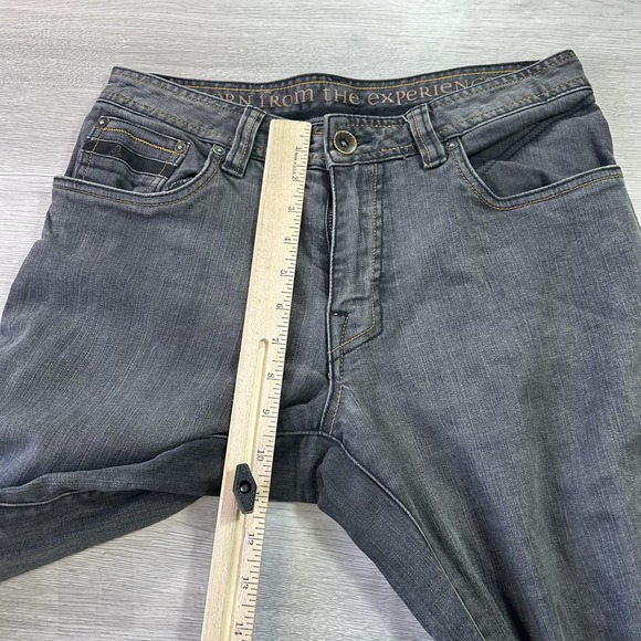 PrAna Jeans Mens 28x28 Gray Breathe Stretch Denim Straight Leg Casual Pants - Picture 12 of 16